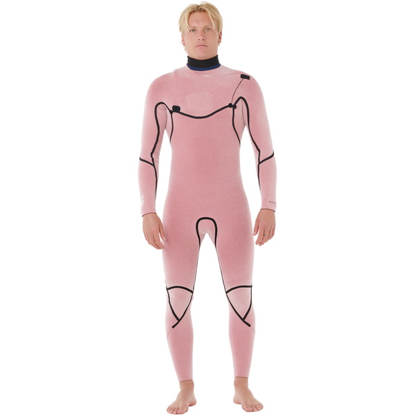 2026 Rip Curl Mens Flashbomb 4/3mm Chest Zip Wetsuit 17CMFS - Deep Cactus